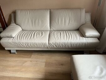 Kožená sedačka Celina Home  +   Taburet