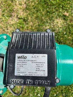 Čerpadlo Wilo WJ 301 X EM – 1100 W, funkční