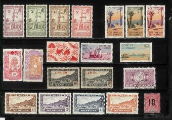 Známky Afrika - Franc. Somálsko + Senegal