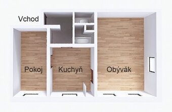 Prodej bytu 2+1 Náchod - Jugoslávská