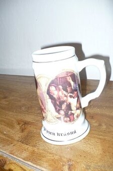 porcelánový pivní korbel