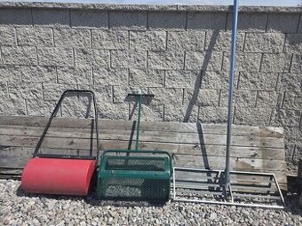 Nivelační hrábě, válec na substrát,válec,kultivátor. PŘEDBOJ