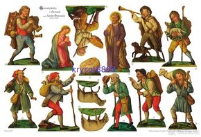 Hist. vystřih. papírový betlém - Štantejský z Litomyšle č.21