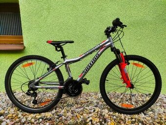 Značkové dětské kolo Author 24" (stříbrná/červená)