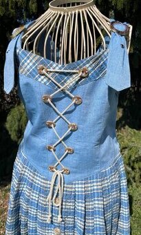 Dámské šaty v dirndl, selském stylu vel. 40