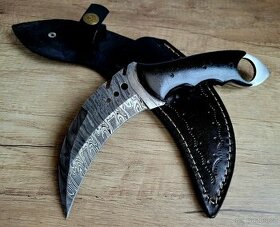 lovecký Damaškový nůž KARAMBIT 23,5 cm ručně vyrobeno - 1