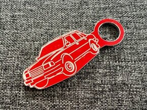 Hliníková klíčenka Škoda 120 ( 1 kus ) červená