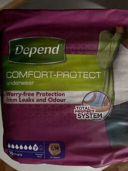 Plenkové kalhotky Depend Comfort Protect vel. S/M