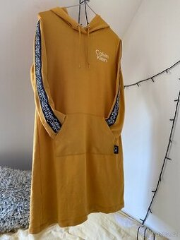 Calvin Klein mikinove šaty , saty s kapuci ck, mikina