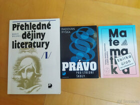 dějiny literatury, právo pro střední školy, matematika sbírk - 1
