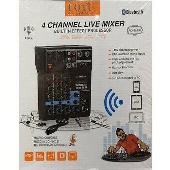 4kanálový mixážní pult pro vytváření efektů mixážní pult DJ