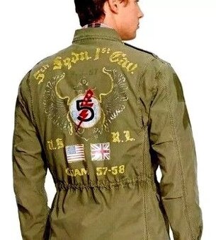 POLO RALPH LAUREN OLIVE MILITARY COMBAT FIELD JACKET GUAM 5T