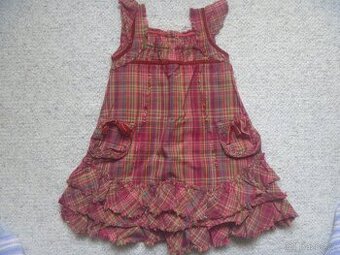červené kárované šaty zn. Marks & Spencer vel. 86