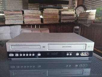 Philips DVD755VR - combo VHS a DVD přehrávač, 6 hlav, stereo