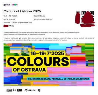 Vstupenka: Colours of Ostrava