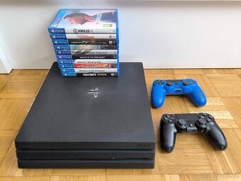 PS4 PRO, 2 TB disk, hry