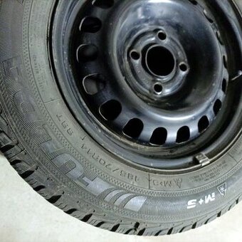 14" plechová kola – 4x100 – OPEL   Disky: Plechové disky zn