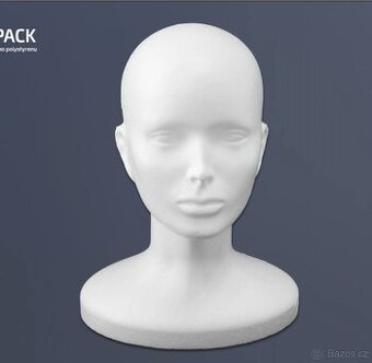 Polystyrenová hlava - model Nové, zabalené.