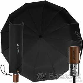 Malatec deštník automatický, skládací, s potahem černý