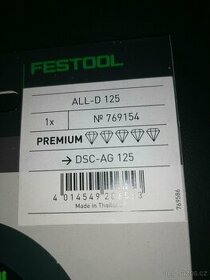 Prodám nový diamantový kotouč Festool ALL-D 125