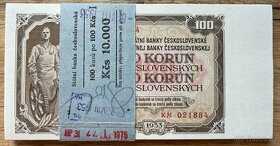 Bankovky 100 Kčs 1953 UNC 100 ks. POSTUPKA
