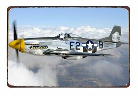 plechová cedule - North American P-51 Mustang - 1