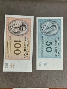 Prodám staré Terezínské bankovky