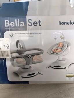 Lionelo Bella Sada 2v1 dětská houpačka s přenosnou postýlkou