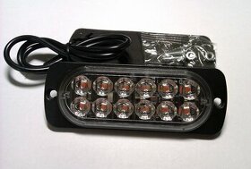 LED maják stroboskop - 12 LED oranžové