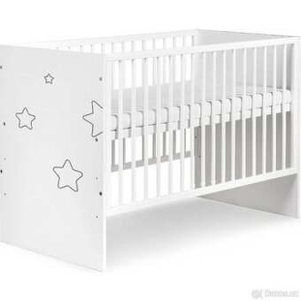 Pojízdná postýlka Klups Stars + Matrace