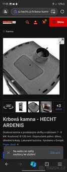 Prodám krbová kamna 7-8.0KW