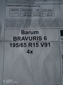 195/65 R16 letni barum