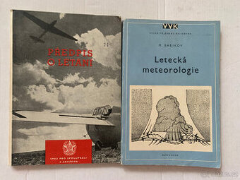 2 knihy letectví rok 1953 Letecká meteorologie a Předpis