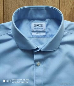 PÁNSKÁ KOŠILE T.M.LEWIN MODRÁ VELIKOST 43 SLIM FIT