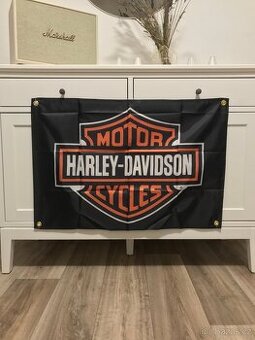 Vlajka Harley Davidson černá