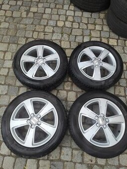 Prodám orig alu 15 Seat Ibiza 5x100 ET 43 letní pneu