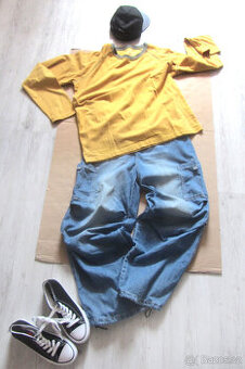 Pánské / teen oversize baggy džíny kapsáče
