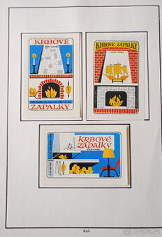 Album zápalkových nálepek 1980–1988 – 143 ks, pěkný stav