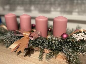 Adventní svícen - mašle