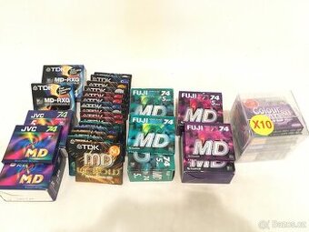 Minidisc, minidisky FUJI,JVC, TDK, Maxell, SONY NOVÉ