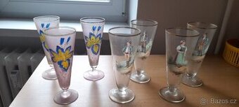 Sada starožitných sklenic