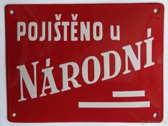 Koupím reklamní domovní tabulky od pojišťoven