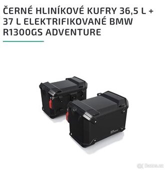 BMW ČERNÉ HLINÍKOVÉ KUFRY 36,5 L + 37 L