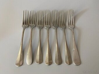 vidličky staré vidličky alpaka příbory značené postříbřené