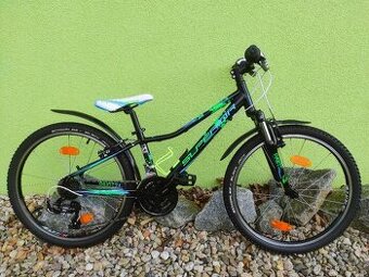 Značkové dětské kolo SUPERIOR 24" (černá/zelená)