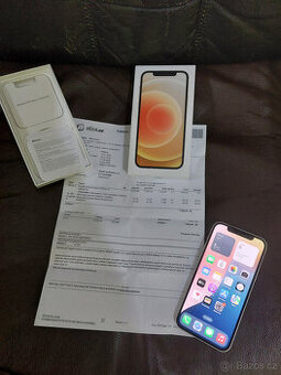 Mobil Apple iPhone 12, 128 GB, DOKLAD, ZÁRUKA, ZÁNOVNÍ