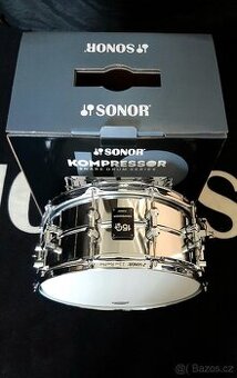 Prodám nový snare Sonor Kompressor-steel150 limited,14x6,5"