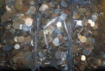 Staré mince v mincovním pytli 8 kg
