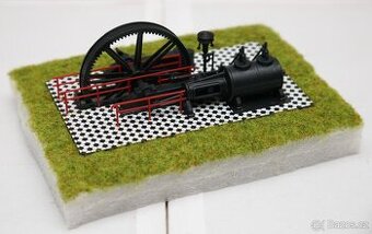 Parní stroj (dekorace) - modelová železnice H0 (1:87)