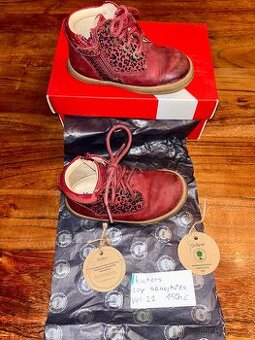 Nadherne kozene boty zn. Kickers, vel 22 krasny stav